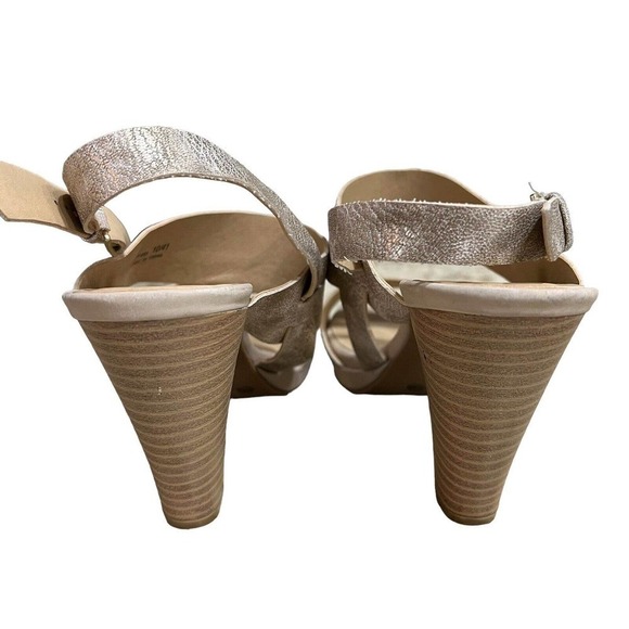 CHINESE LAUNDRY SANDALS WOMENS SZ 10 NUDE STRAPPY HEELED SHOES - Picture 8 of 10